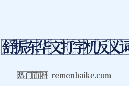 舒振东华文打字机反义词是什么意思的图片